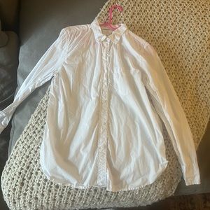 J Crew White Collard Button Up Shirt